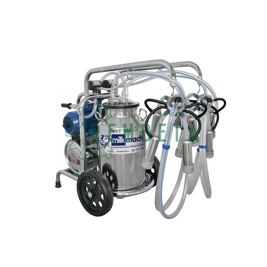 APARATAS MELŽIMO EL. MOB. DVIGUB. (1 pl. 40L bid. / 240cc silik. / 80mm) MILKMACH