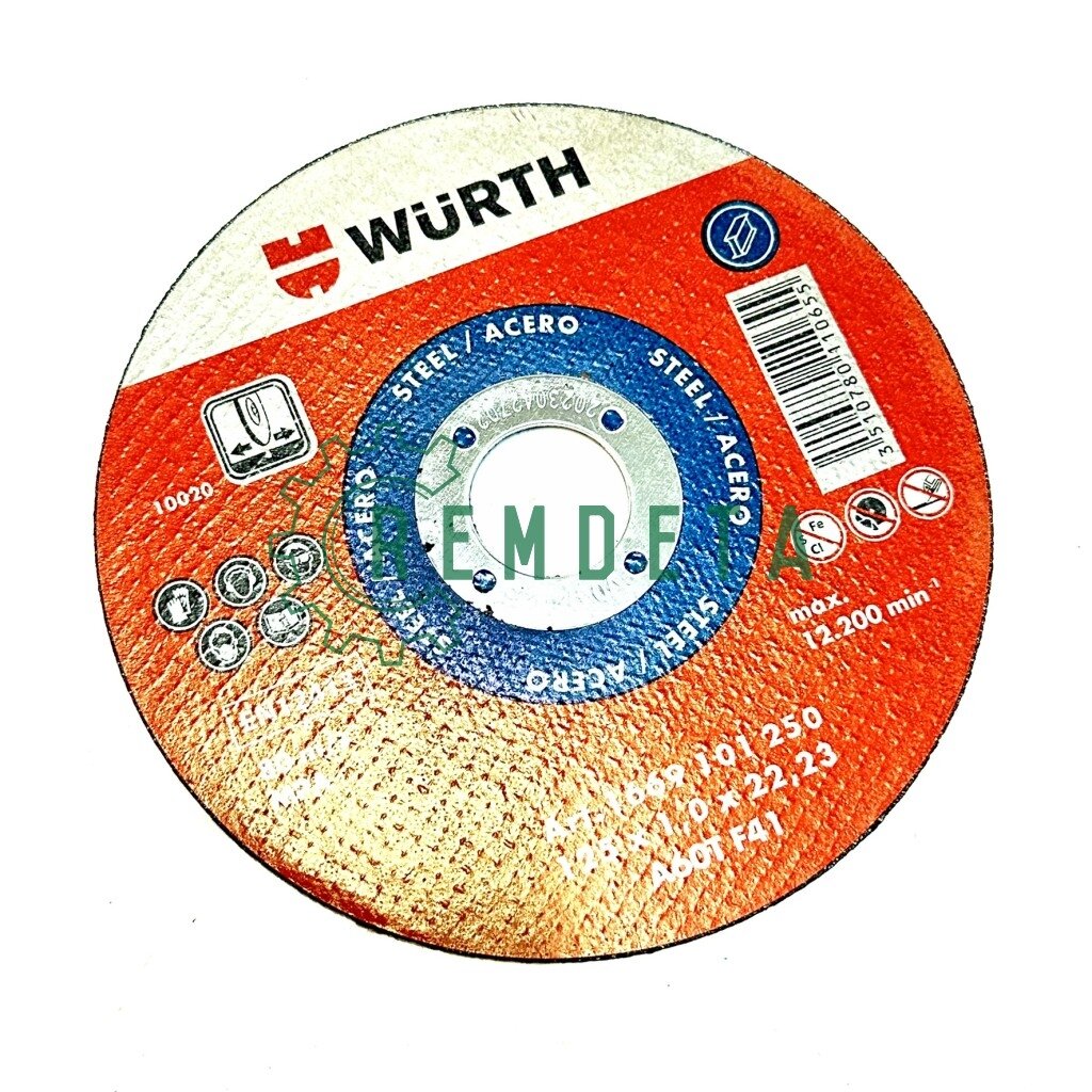 DISKAS PJ. METALUI 125*1,0*22 WURTH DISKAS PJ. METALUI 125*1,0*22 WURTH