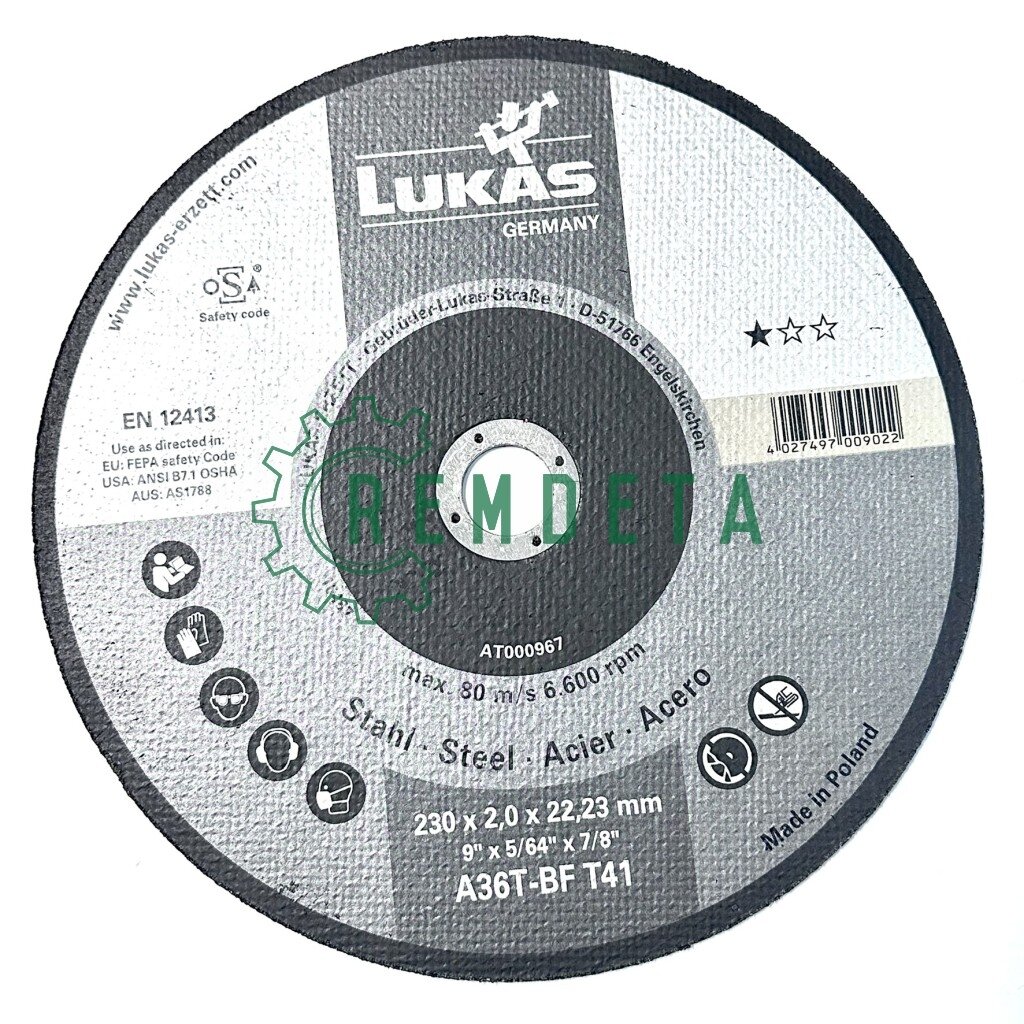 DISKAS PJ. METALUI 230*2*22 Premiumflex Lukas DISKAS PJ. METALUI 230*2*22 Premiumflex Lukas