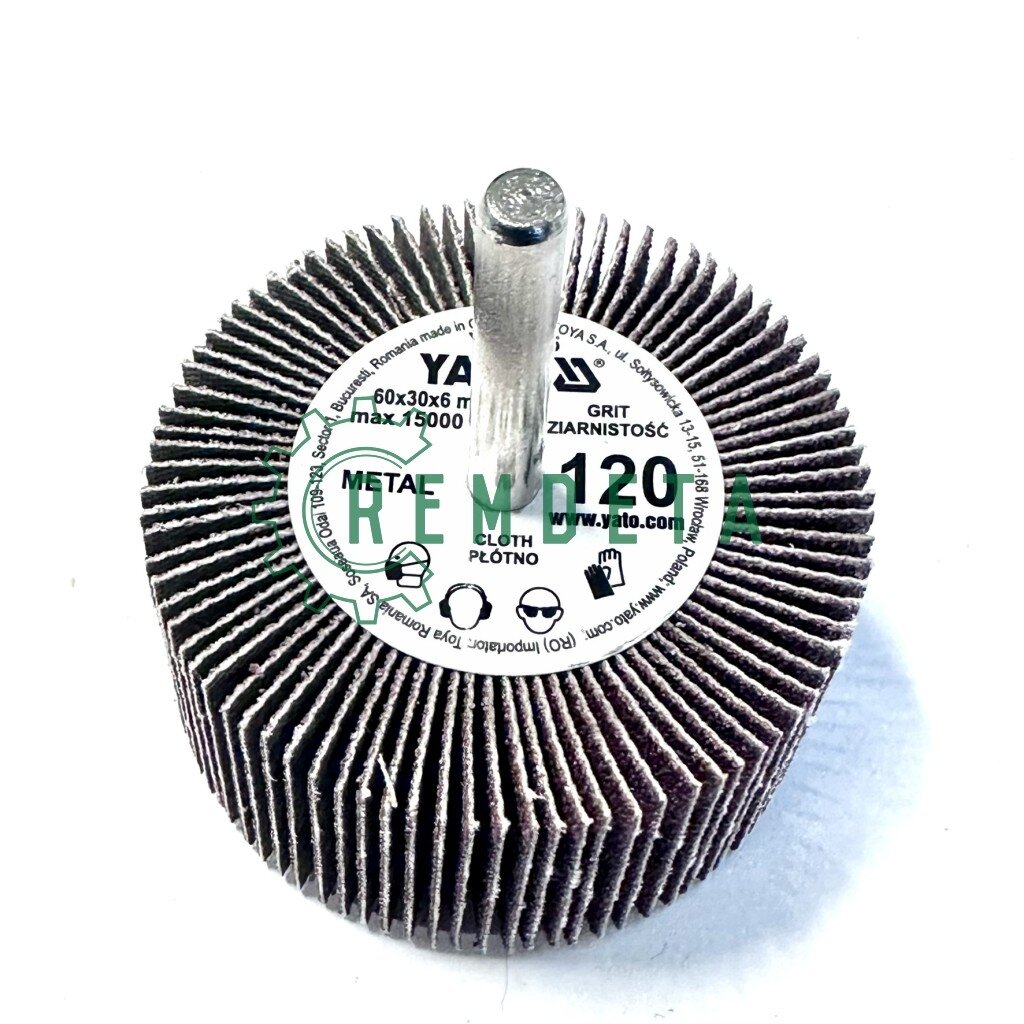 DISKAS ŠLIF. LAPEL. METAL. SU AŠIMI 60*30*6 P120 YATO DISKAS ŠLIF. LAPEL. METAL. SU AŠIMI 60*30*6 P120 YATO