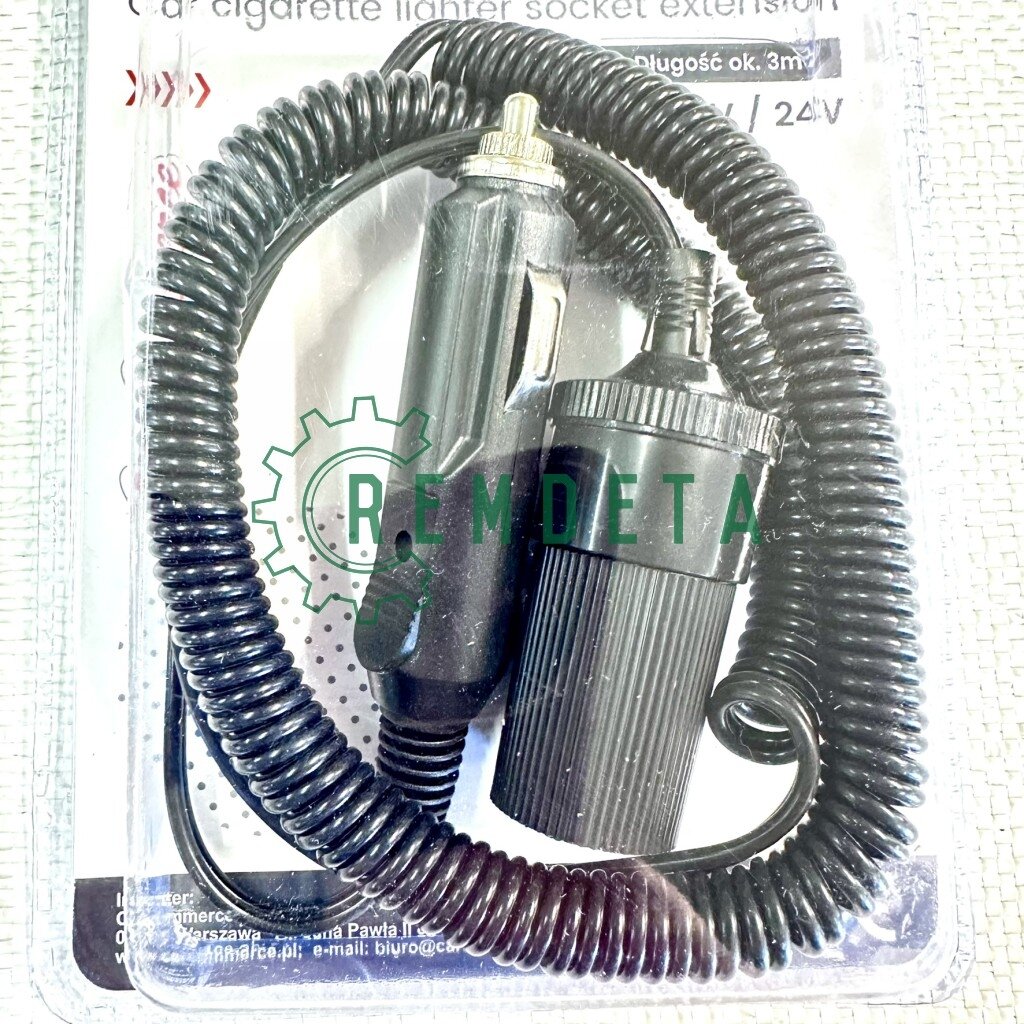 ILGINTUVAS LAIDAS 12V/24V 3m švytur./cigar. spir. jungtis
