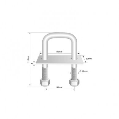 KILPA KROVINIO TVIRTINIMO 90mm M12 1 KILPA KROVINIO TVIRTINIMO 90mm M12 1