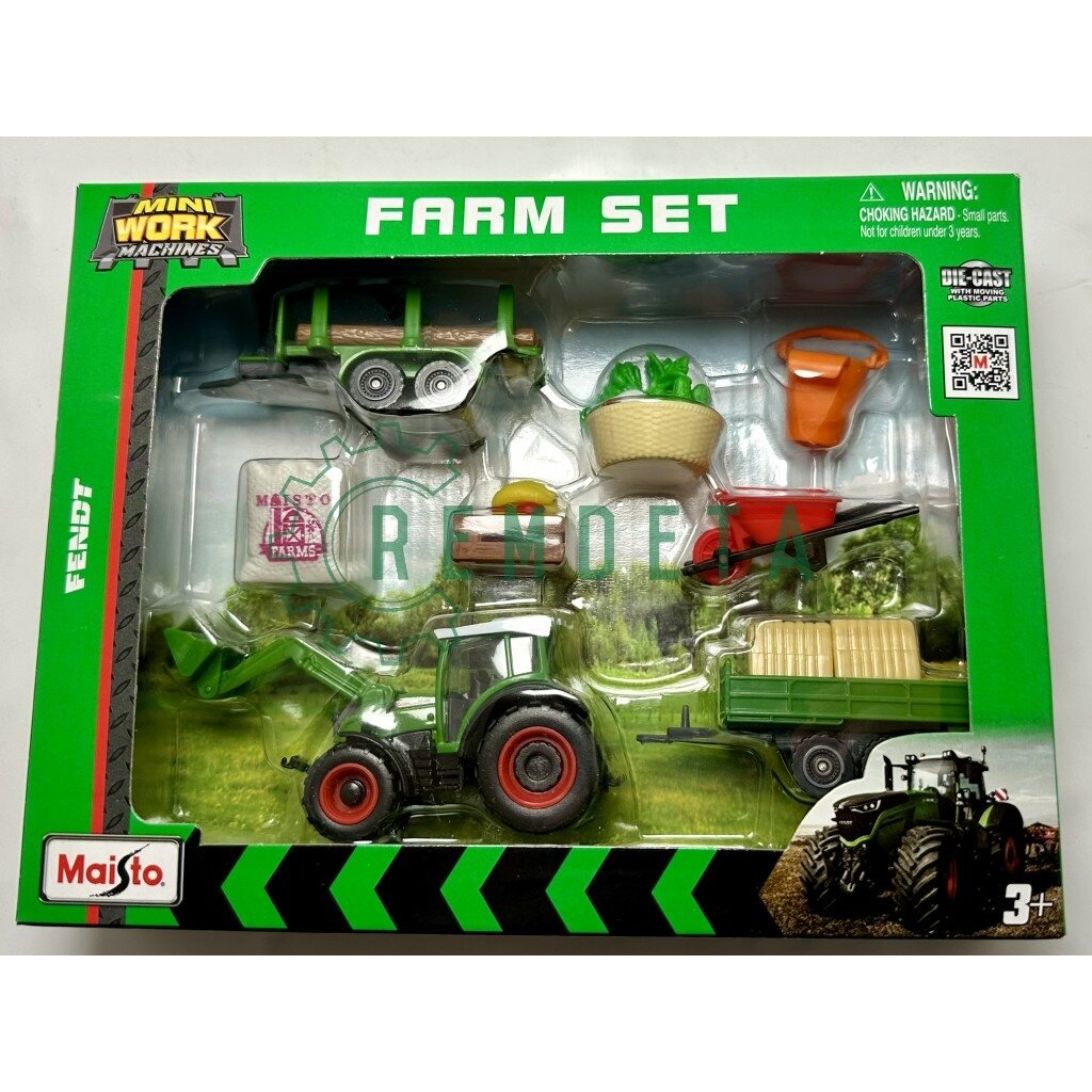 MODELIUKAS TRAKTORIUS FENDT MINI WORK K-TAS 12564F MAISTO