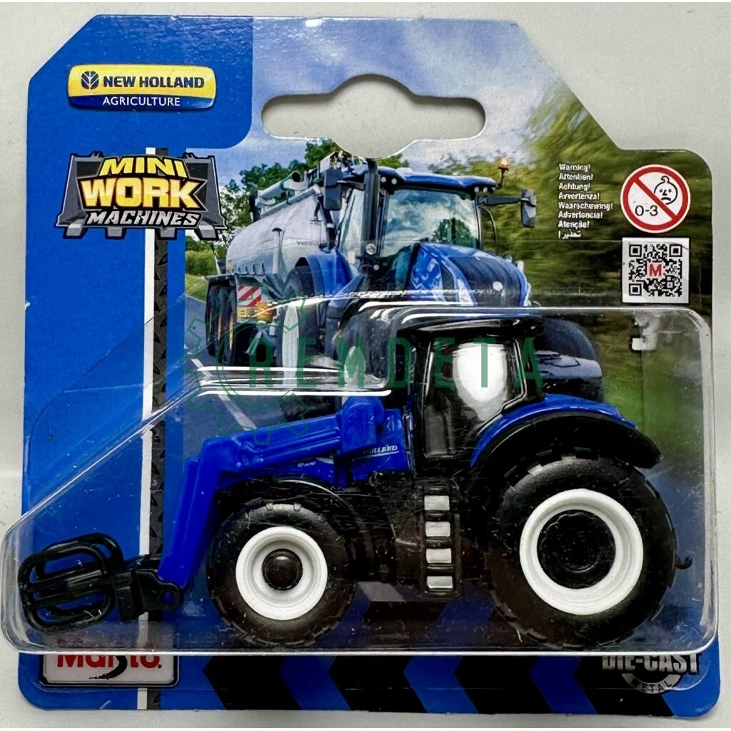 MODELIUKAS TRAKTORIUS NEW HOLLAND T7.315 HD MINI WORK K-TAS 15591N MAISTO