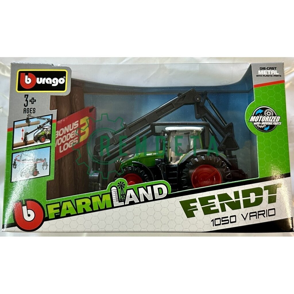MODELIUKAS TRAKTORIUS SU RĄSTŲ KRAUTUVU FENDT 1050 VARIO 31670 BBURAGO MODELIUKAS TRAKTORIUS SU RĄSTŲ KRAUTUVU FENDT 1050 VARIO 31670 BBURAGO