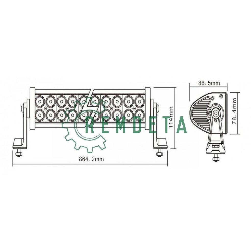 ŽIBINTAS DARBINIS LED JUOSTA 180W 2 ŽIBINTAS DARBINIS LED JUOSTA 180W 2