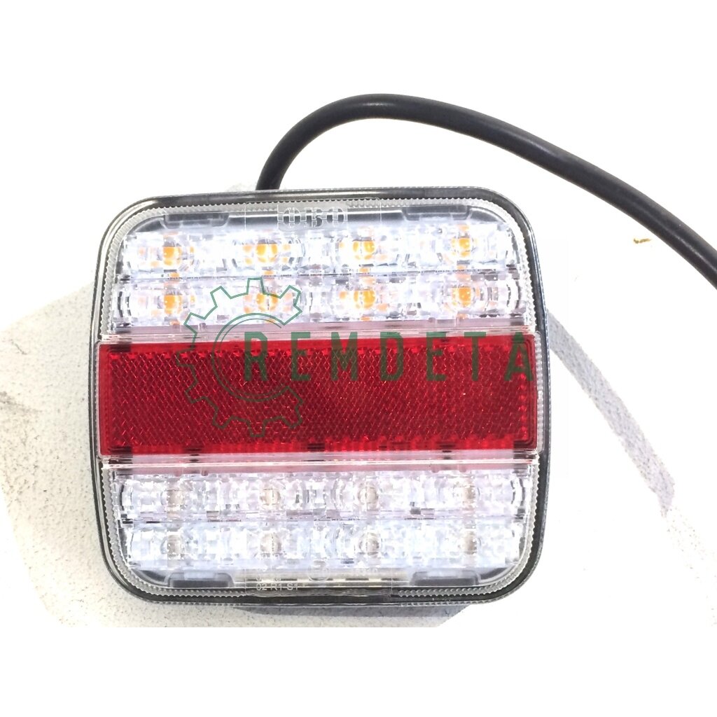 ŽIBINTAS GALINIS L1816 LED maž. kvad. balt/raud ŽIBINTAS GALINIS L1816 LED maž. kvad. balt/raud