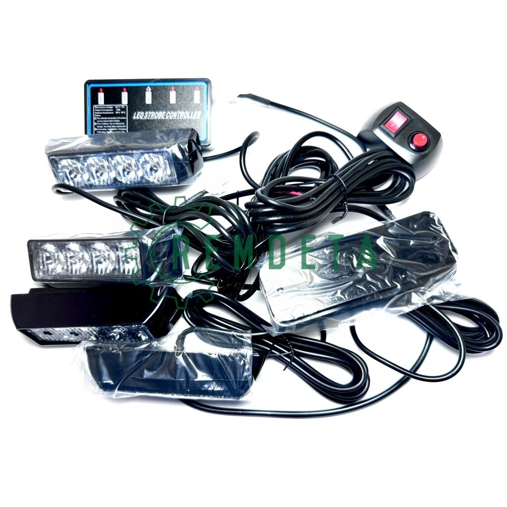 ŽIBINTŲ K-TAS SIGNAL. LED 4vnt. 12V/24V multifunkc. su valdikliu 880 ŽIBINTŲ K-TAS SIGNAL. LED 4vnt. 12V/24V multifunkc. su valdikliu 880